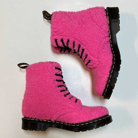 Dr. Martens Air Wair 1460 Pascal Boots Clash Pink 27822682 Womens Size 7 - Picture 4 of 10